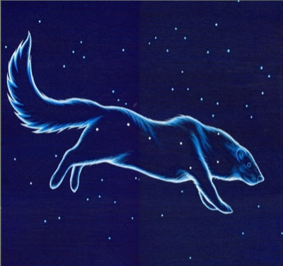 The Fisher Stars, painting courtesy of Edwin Bighetti, Mathais Colomb First Nation
